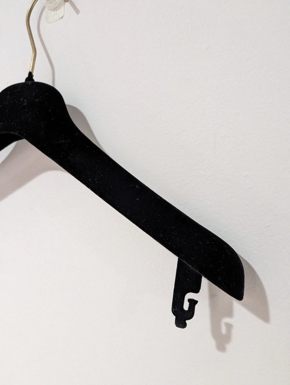 Giorgio Armani Black Velvet Hangers Set of 9 Gold Logo